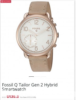 Fossil q tailor hybrid smart watch